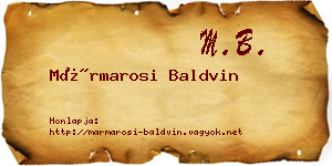 Mármarosi Baldvin névjegykártya